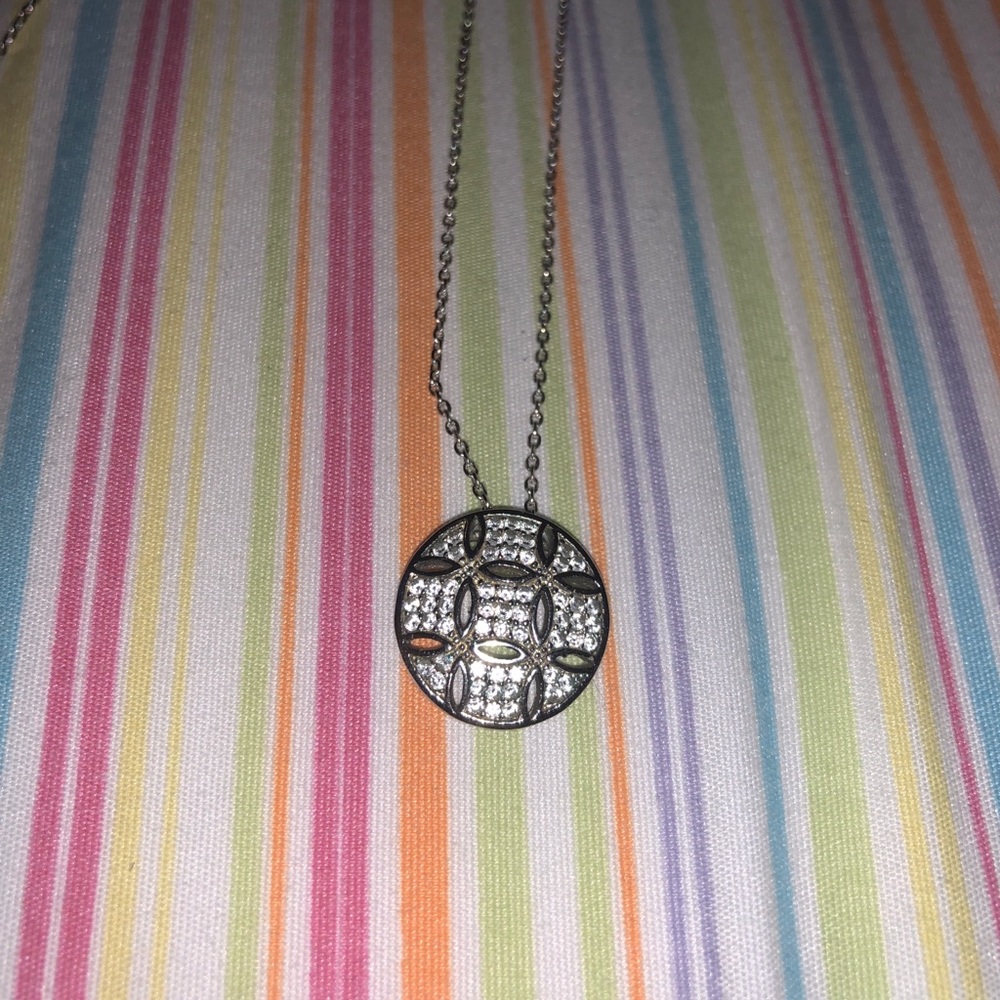 Diamond circle necklace